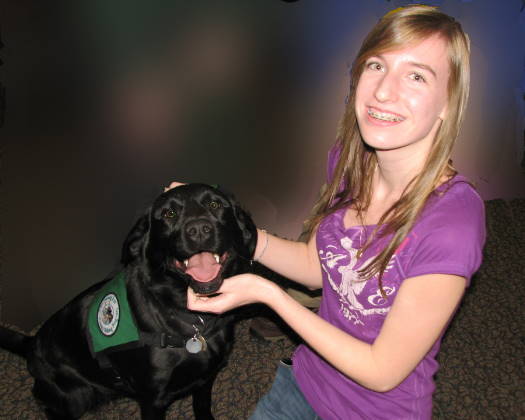 Pictured is 18 year old Dani Leach, a resident of Upper Deerfield and a student at Sacred Heart. With her is 14 month old Pumpkin.