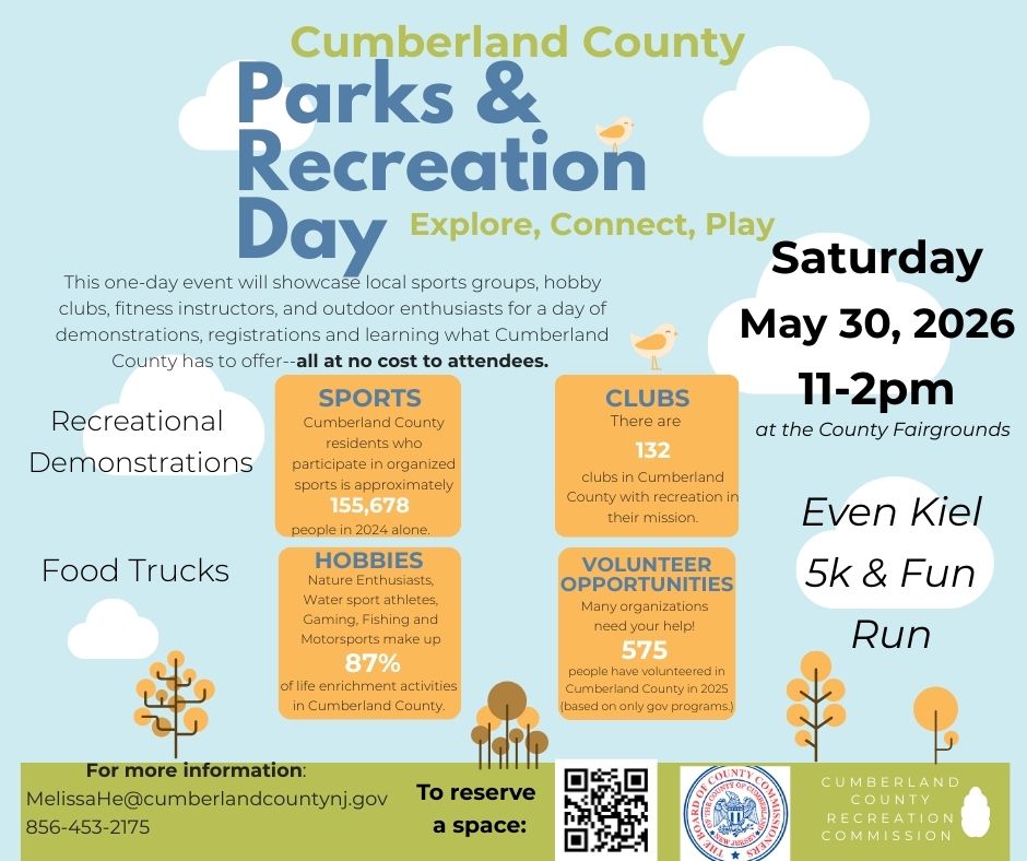 Parks & Recreation Day Text Graphic of information below